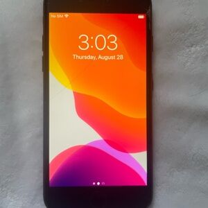 Apple iPhone Black Front with Colorful Display